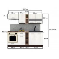 Bucatarie MARINA NEW 200 Wenge / Decor K001